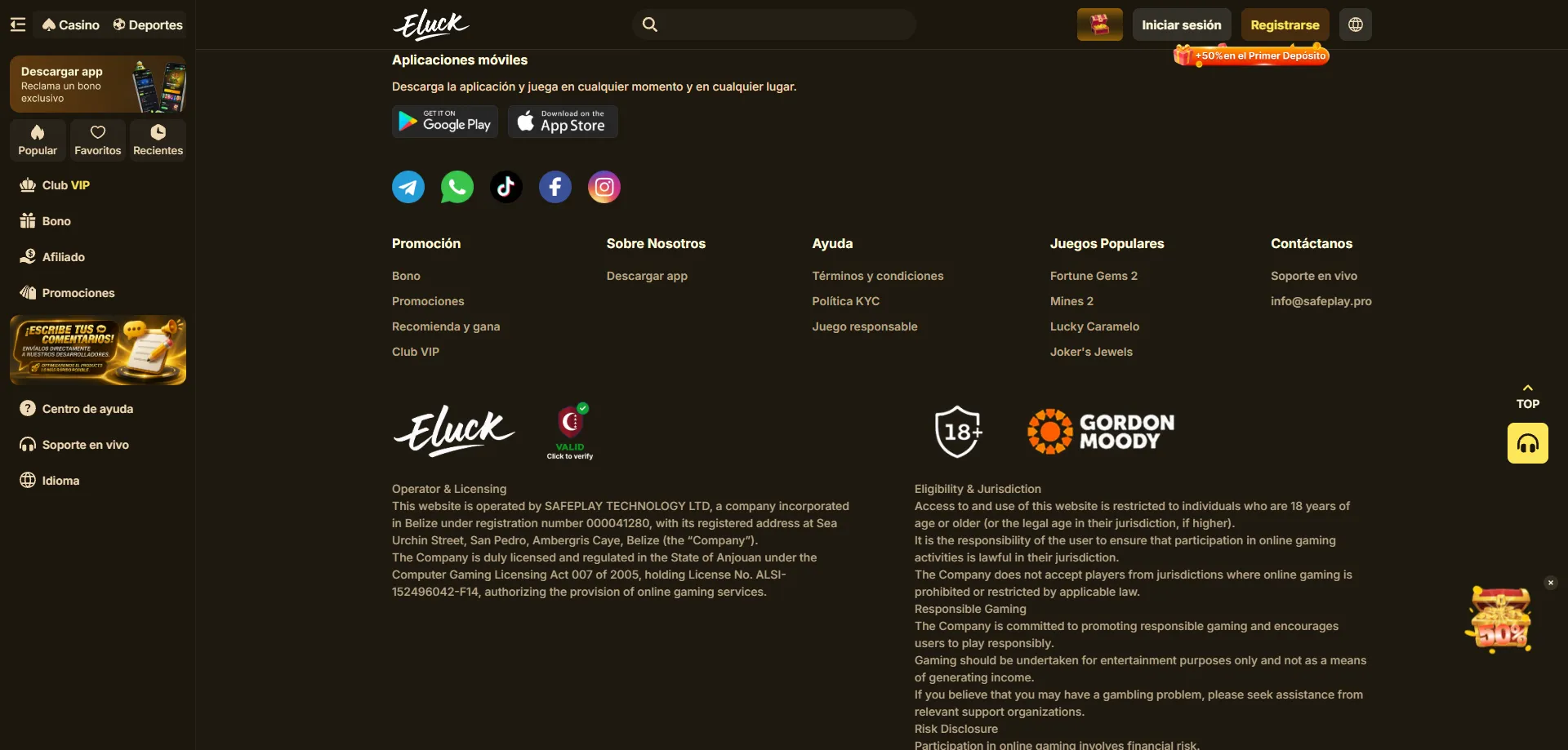 Métodos de pago seguros y rápidos en Eluck Casino México